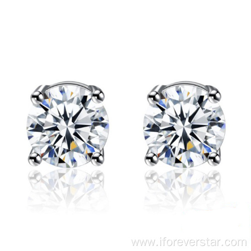 Wholesale Price 925 Sterling Silver Diamond Earrings